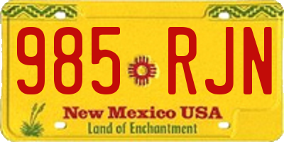 NM license plate 985RJN