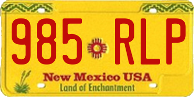 NM license plate 985RLP