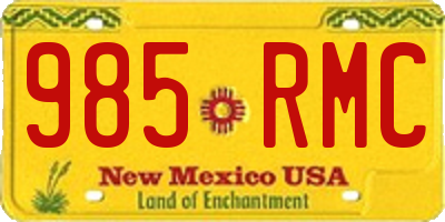 NM license plate 985RMC