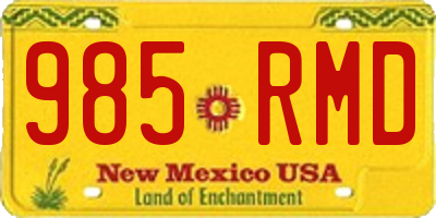 NM license plate 985RMD