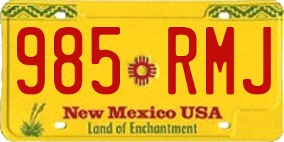 NM license plate 985RMJ