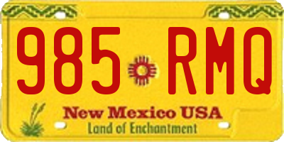 NM license plate 985RMQ