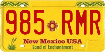 NM license plate 985RMR