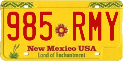 NM license plate 985RMY