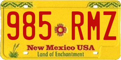 NM license plate 985RMZ