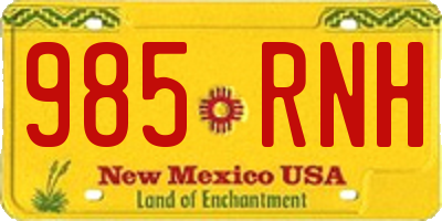 NM license plate 985RNH