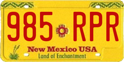 NM license plate 985RPR