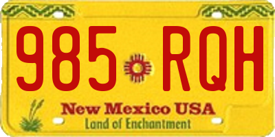 NM license plate 985RQH