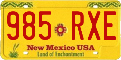 NM license plate 985RXE