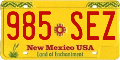 NM license plate 985SEZ