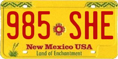 NM license plate 985SHE