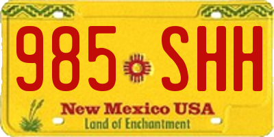NM license plate 985SHH