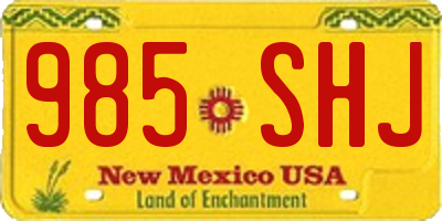 NM license plate 985SHJ