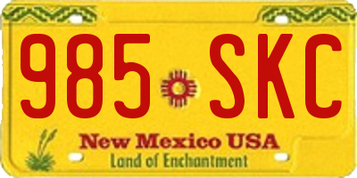 NM license plate 985SKC