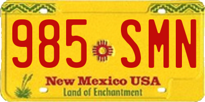 NM license plate 985SMN