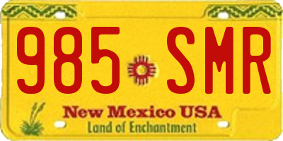 NM license plate 985SMR