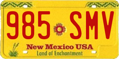 NM license plate 985SMV