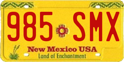 NM license plate 985SMX