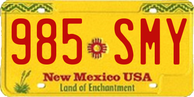 NM license plate 985SMY