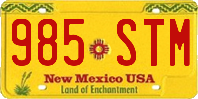 NM license plate 985STM