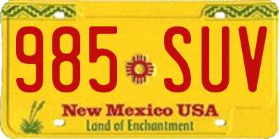 NM license plate 985SUV