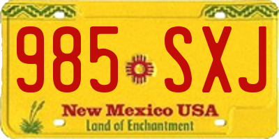 NM license plate 985SXJ