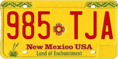 NM license plate 985TJA