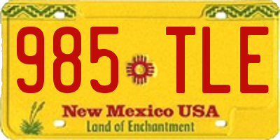 NM license plate 985TLE