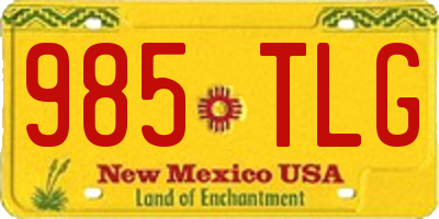 NM license plate 985TLG