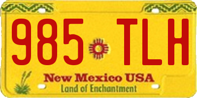 NM license plate 985TLH