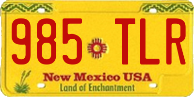NM license plate 985TLR