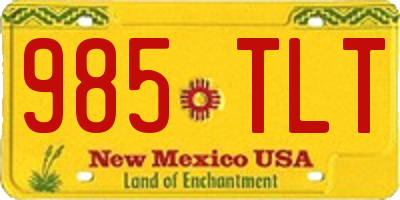 NM license plate 985TLT