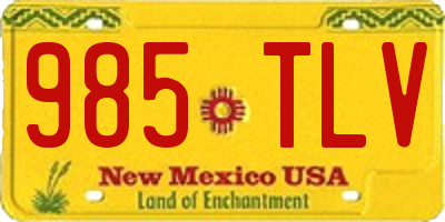 NM license plate 985TLV