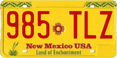 NM license plate 985TLZ