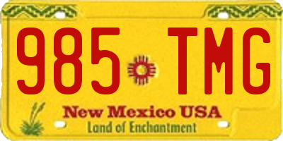 NM license plate 985TMG