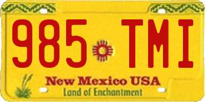 NM license plate 985TMI