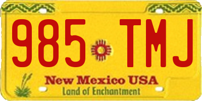 NM license plate 985TMJ