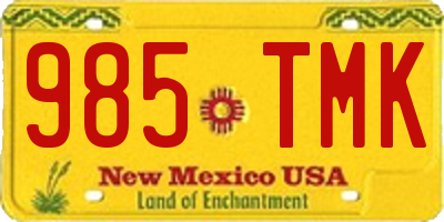 NM license plate 985TMK