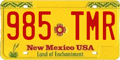 NM license plate 985TMR
