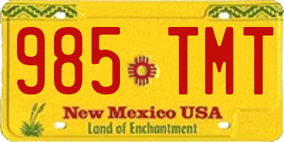 NM license plate 985TMT