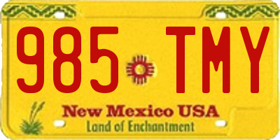 NM license plate 985TMY