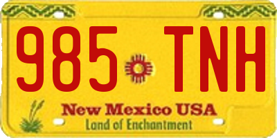 NM license plate 985TNH