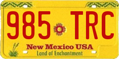 NM license plate 985TRC