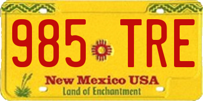 NM license plate 985TRE