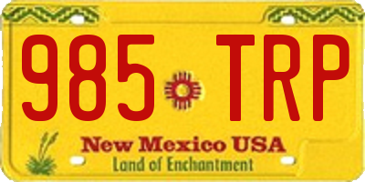 NM license plate 985TRP