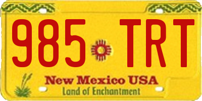 NM license plate 985TRT