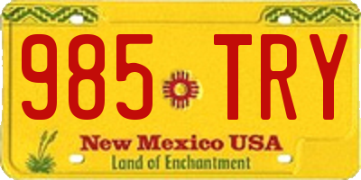 NM license plate 985TRY
