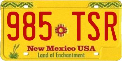 NM license plate 985TSR
