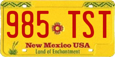 NM license plate 985TST