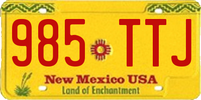 NM license plate 985TTJ